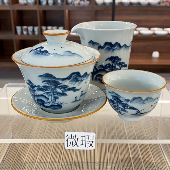 釉下老陶泥手工绘制