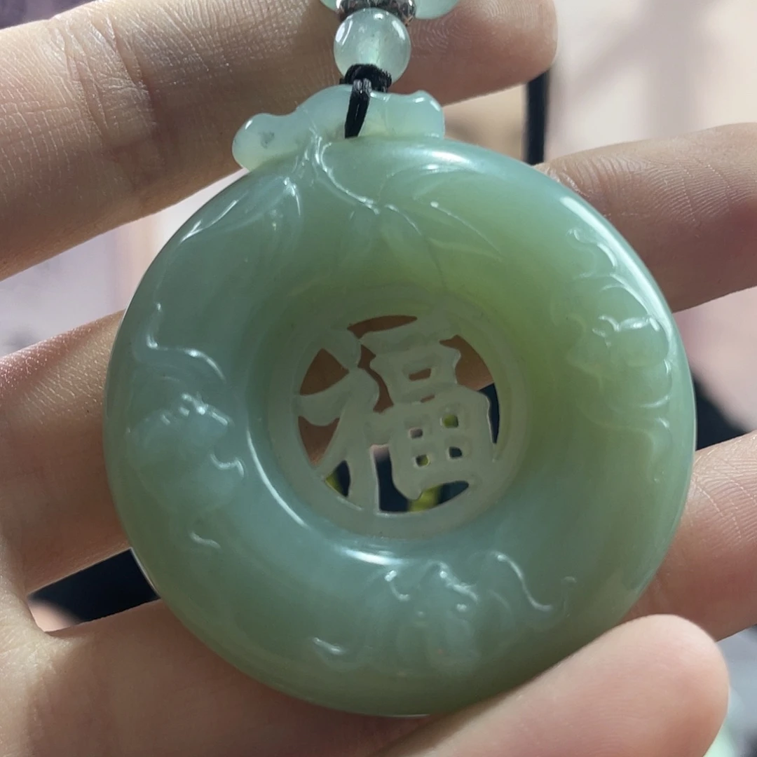 蛇纹石玉未镶嵌吊坠(赠链)