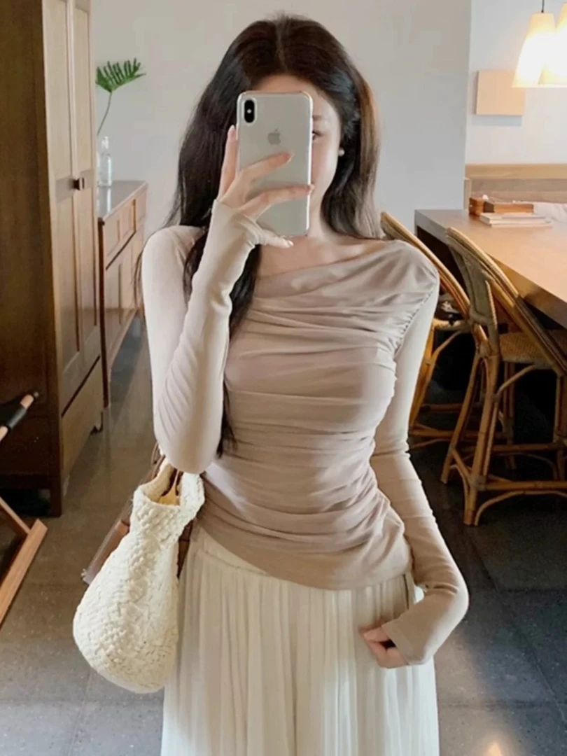 （29）网红辣妹ins复古秋季设计感上衣