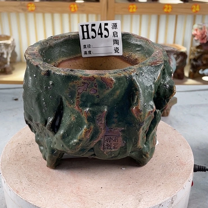 紫砂花盆景德镇陶瓷545