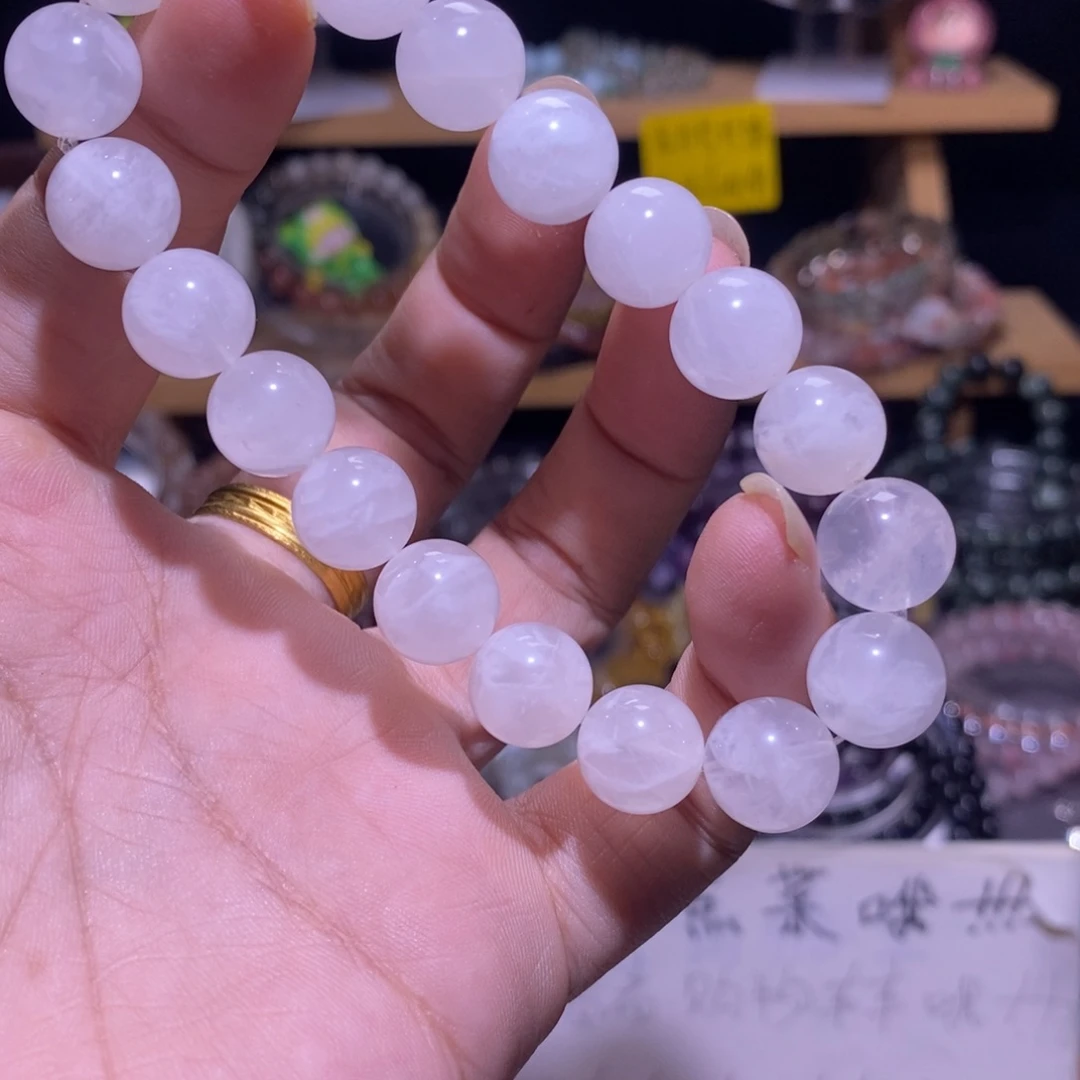 水晶手串未镶嵌20 暴风雪白雪花幽灵 11+
