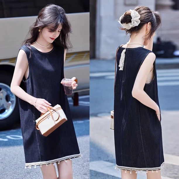 高品质，牛仔连衣裙（配牛仔小包包）