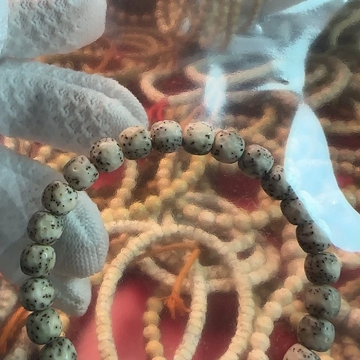 用***5星月菩提吊坠8尺寸龙鳞无相糯冰