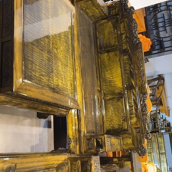 成***功楠木沙发六件套财源滚滚