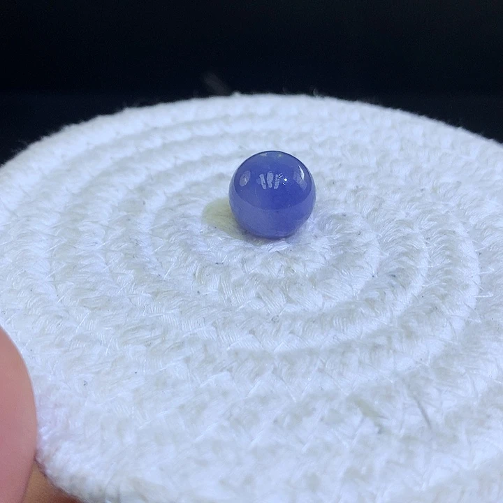 翡翠散珠天然缅甸翡翠紫珠卡14.3