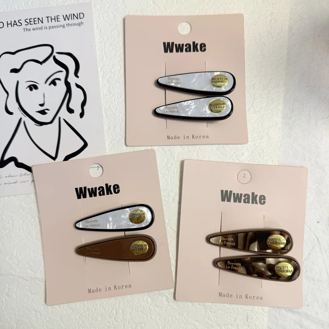 韩国MIMILINE 秋冬新款高级醋酸BB夹千金风休闲百搭发卡ins送朋友