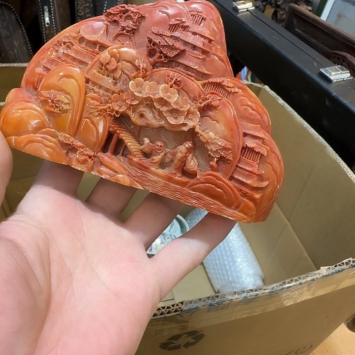 黑***牛紫檀木类端景台老物件