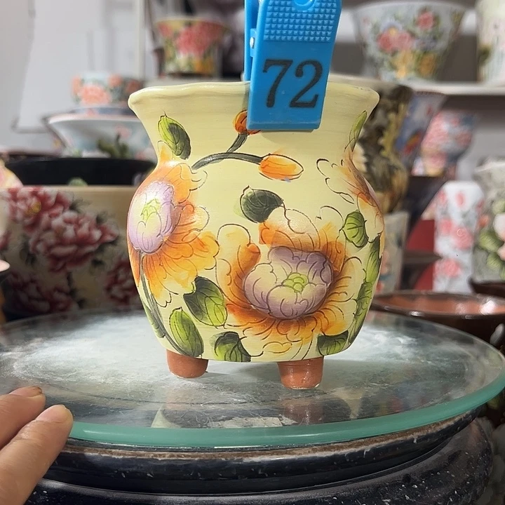 景德镇手绘花盆 满38包邮