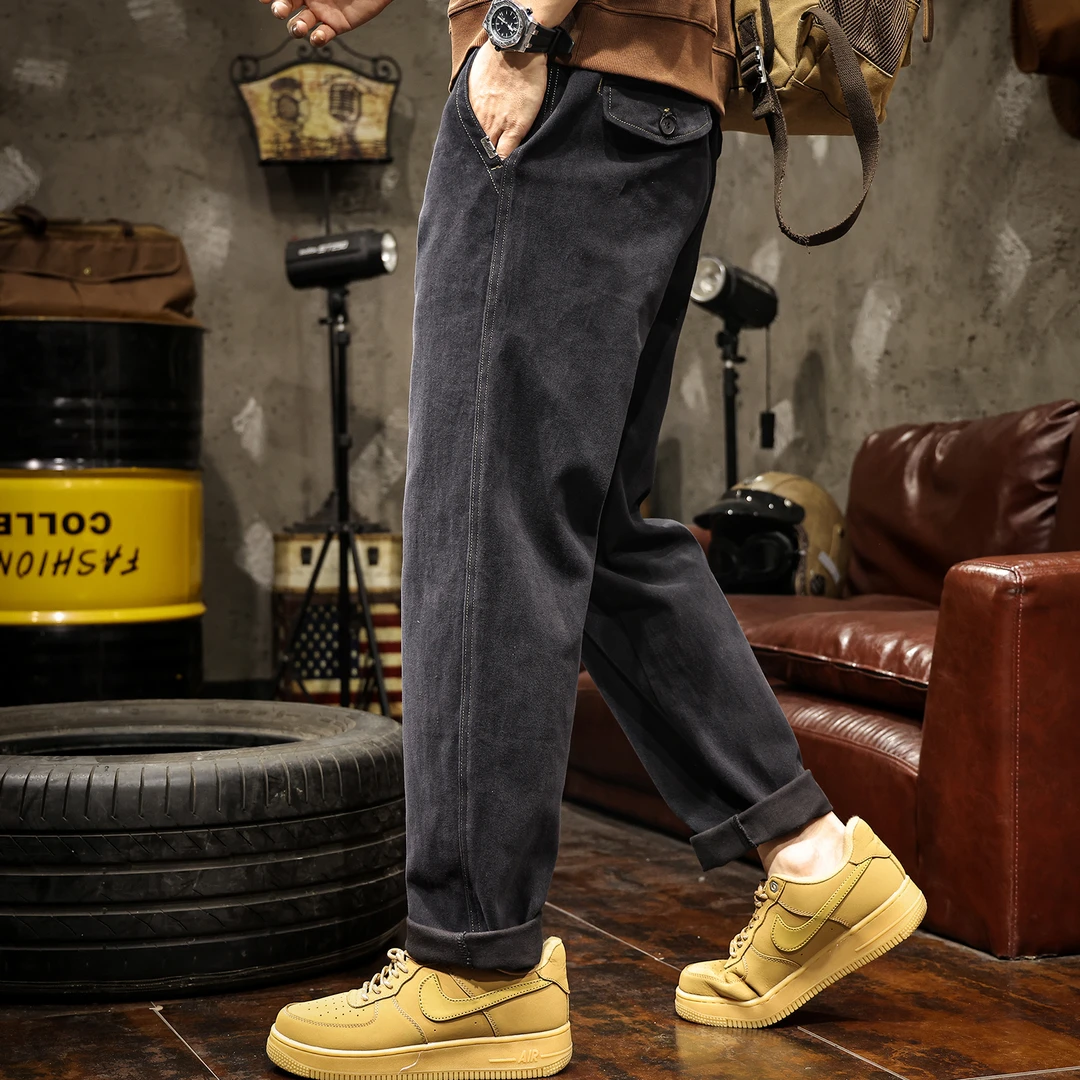 法国Cebrodz2025新款高端休闲裤男夏季美式宽松直筒百搭工装裤潮