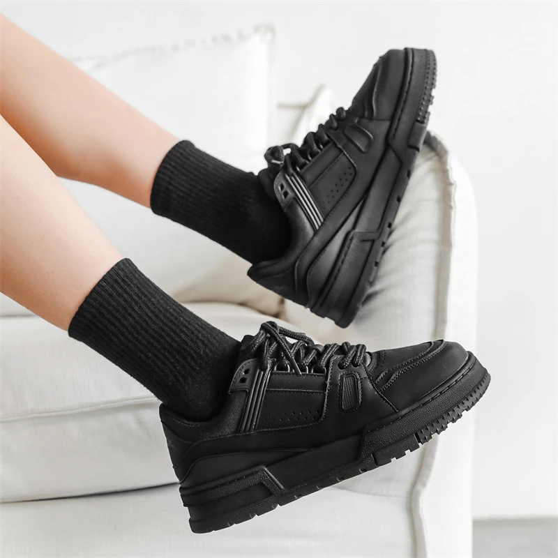 2025男潮鞋春秋季新款情侣休闲板鞋百搭运动复古低帮黑色bx148