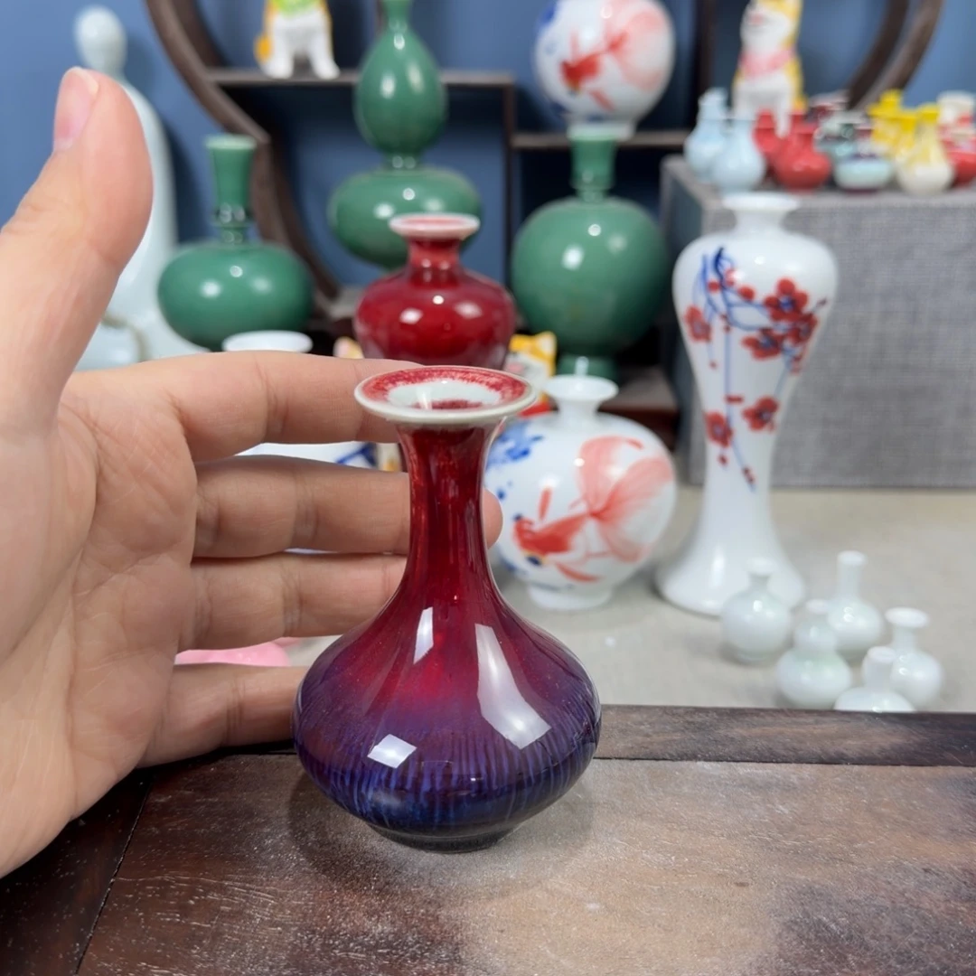 陶瓷手工小花器摆件