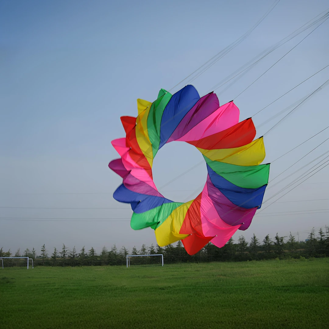 活动专用旋转风筝户外露营手拉式滚地龙直径2米