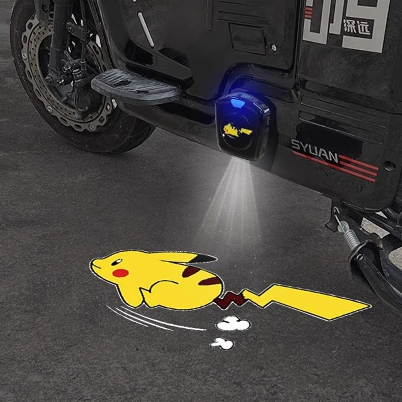 可爱卡通常亮车载投影仪动态静态迎宾灯电动车汽车摩托自行车通用