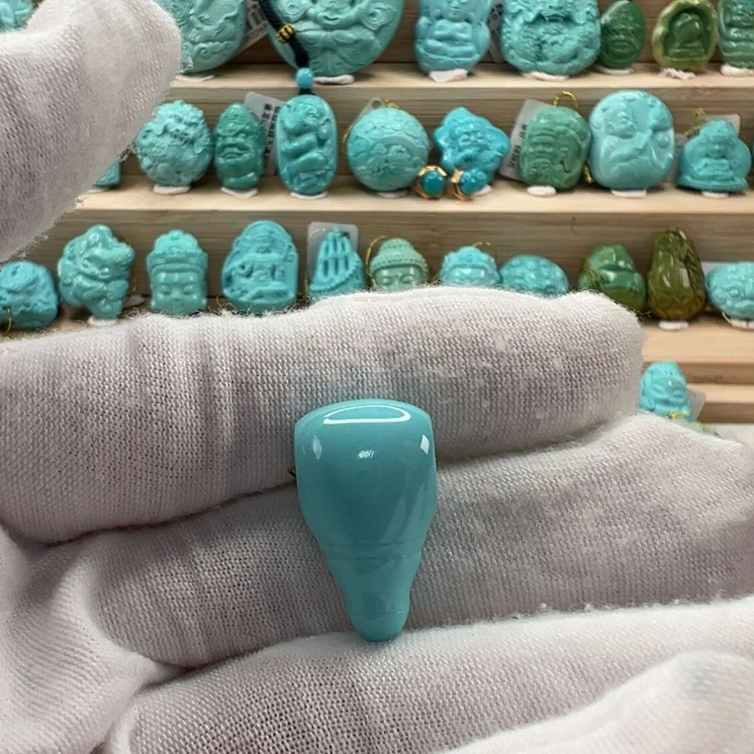 未镶嵌绿松石三通12.6mm