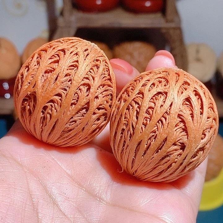 野生金丝果菩提把件35