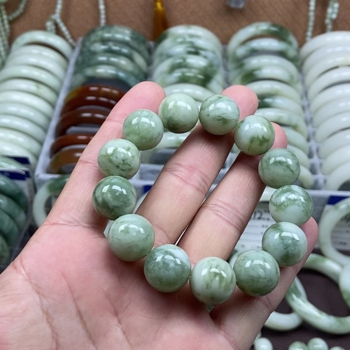 蛇纹石玉未镶嵌手链