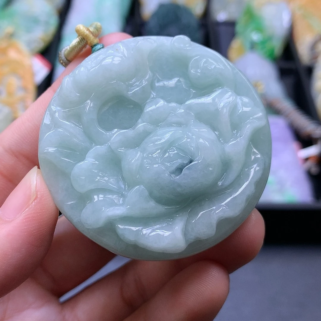 翡翠未镶嵌颈饰天然