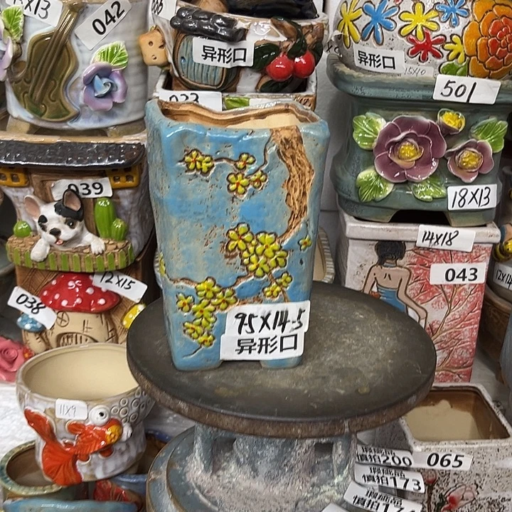 粗陶材质多肉花盆