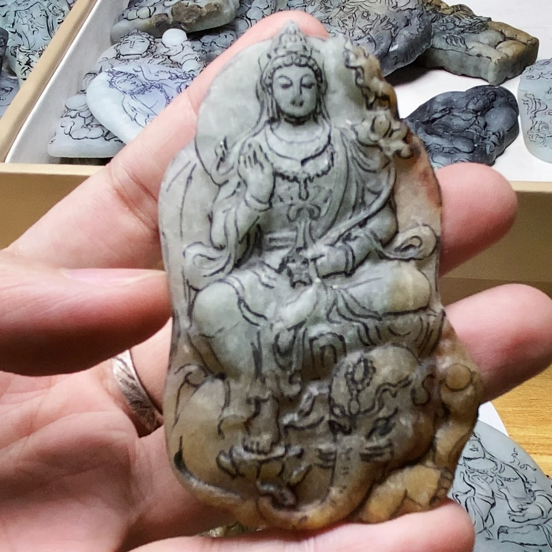 丫***定制翡翠未镶嵌纯jv