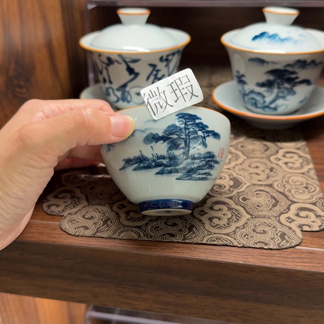 釉下彩纯手绘微瑕
