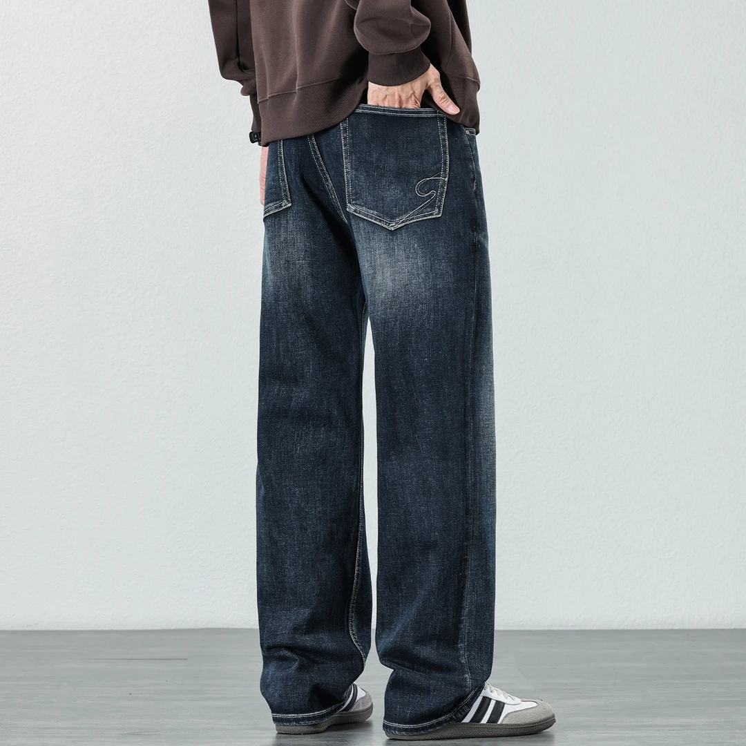 美式高街vibe直筒牛仔裤男款2025秋冬季新款宽松设计感休闲长裤子