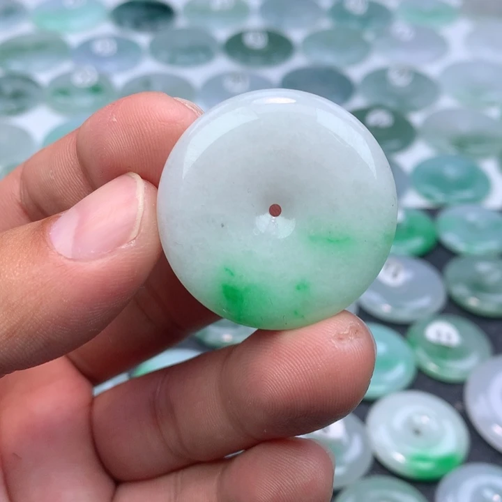 翡翠未镶嵌颈饰缅甸天然A货翡翠34.6-5.5