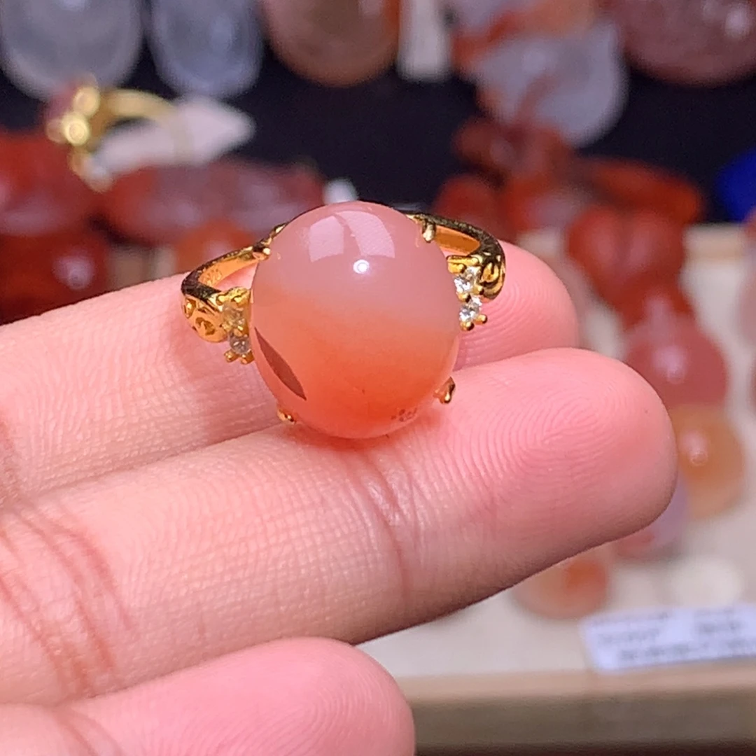 南红玛瑙未镶嵌珠宝半成品戒指
