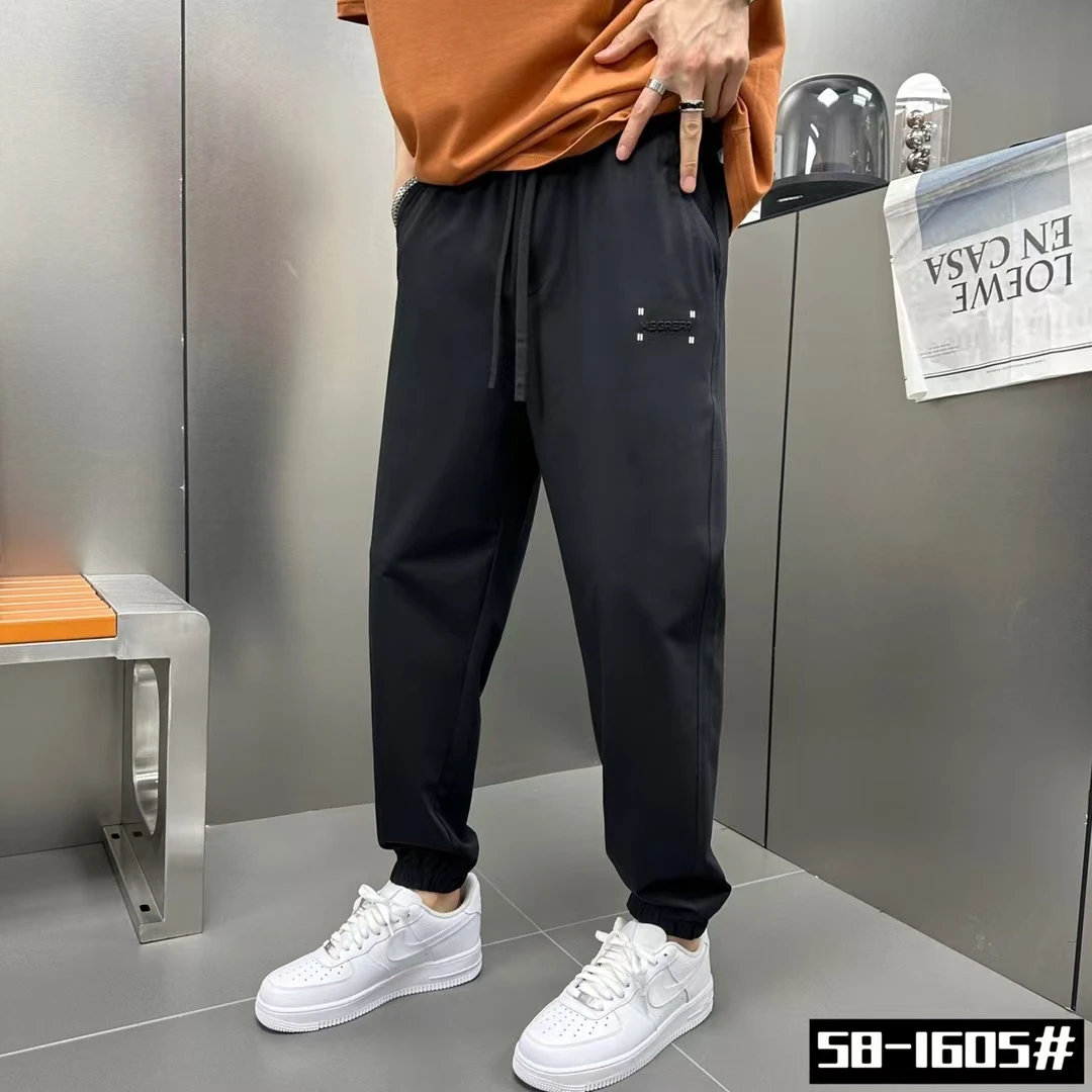 58-1605#【春季新款】男士春季款潮流时尚简约百搭宽松束脚休闲长裤