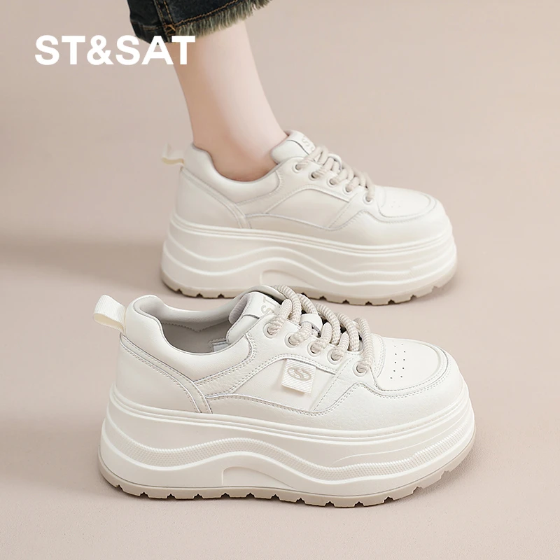 星期六小白鞋女款2026新款春季厚底增高休闲运动鞋子爆款百搭板鞋