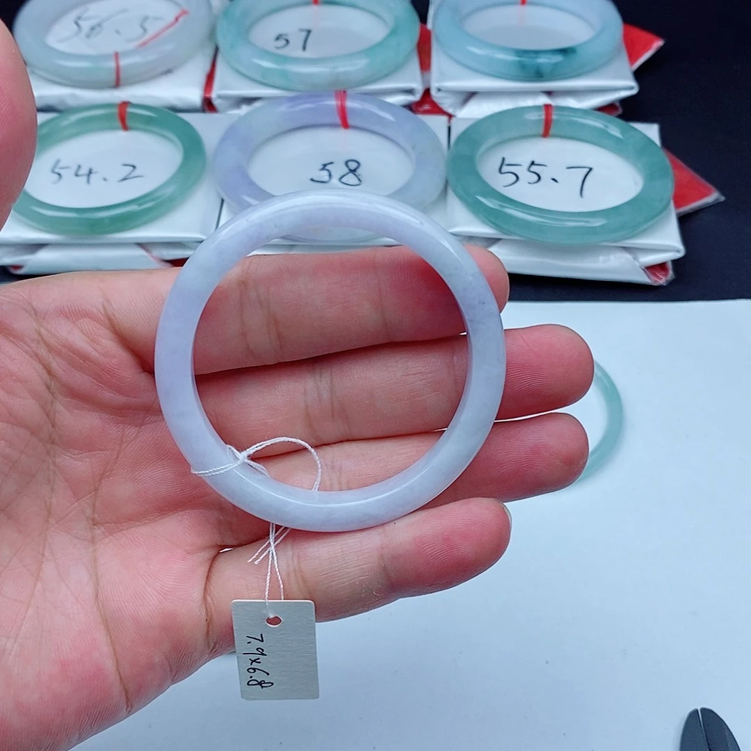 翡翠手镯未镶嵌52-53正圈