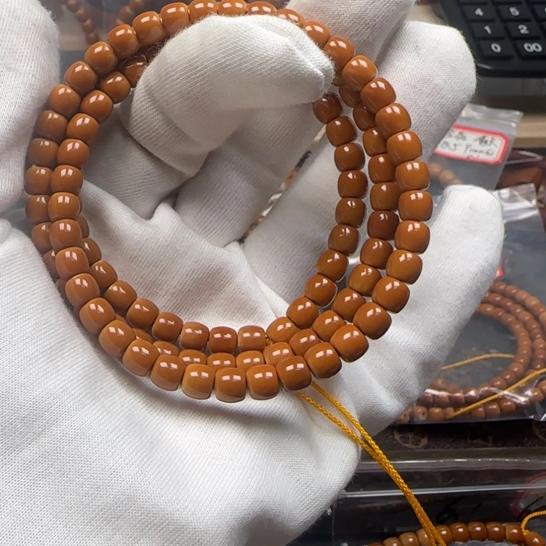 手串橄榄核老挝长串正三花6.4mm