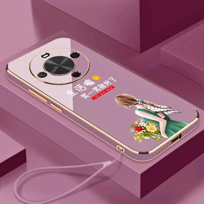 适用华为畅享70X尊享版手机壳BRE-AL00a全包边可爱网红清新电镀女