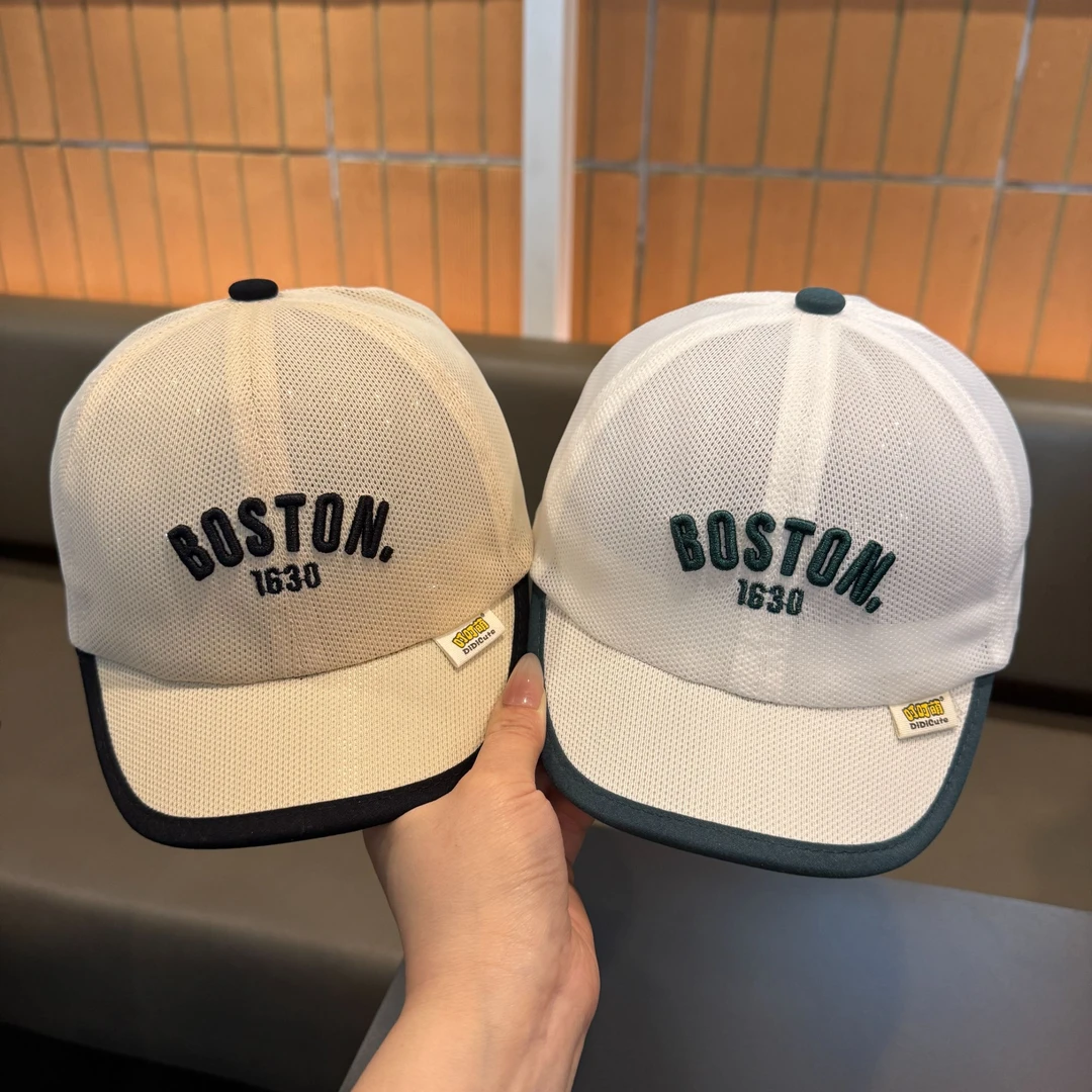 【潮酷有型】韩系儿童帽子夏季网眼防晒太阳帽宝宝户外百搭鸭舌帽