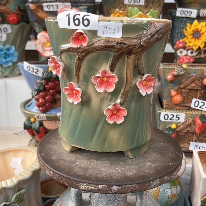 紫砂花盆粗陶材质多肉花盆