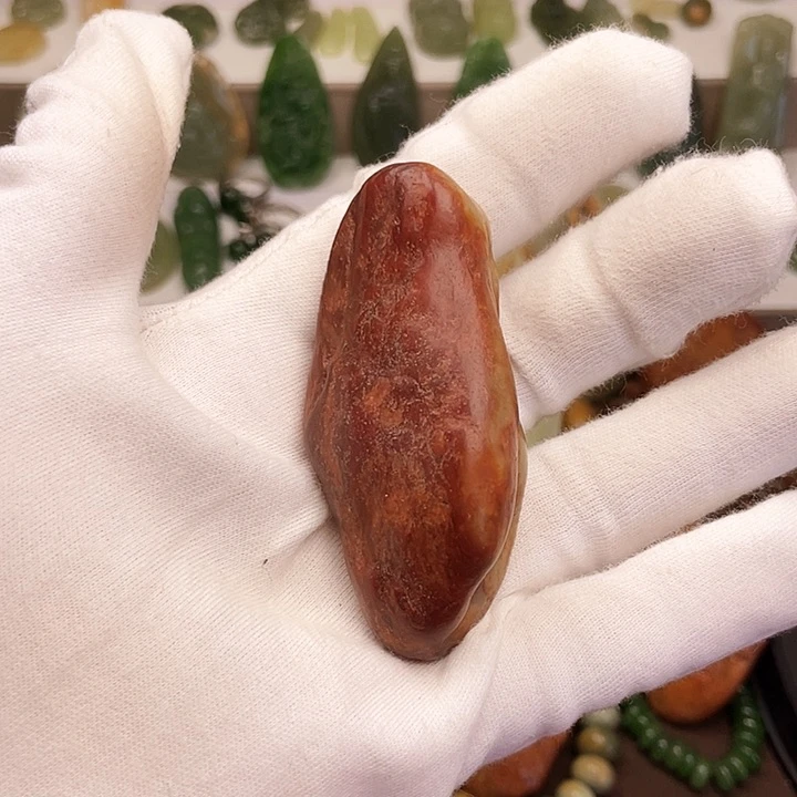 岫岩河磨玉（透闪石质玉）颈饰未镶嵌临****谋