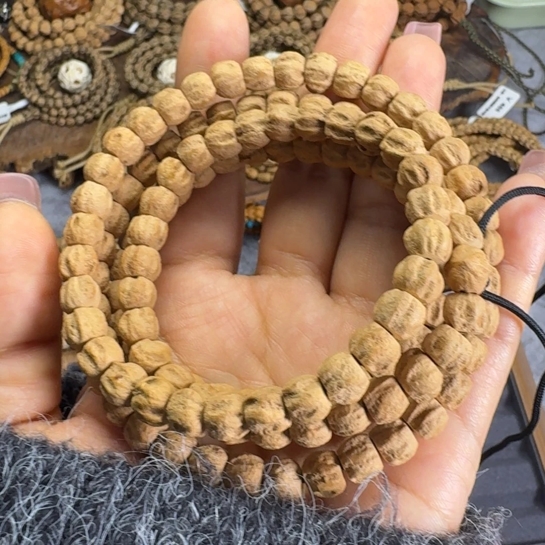 菩提籽类麻皮直切柏香108