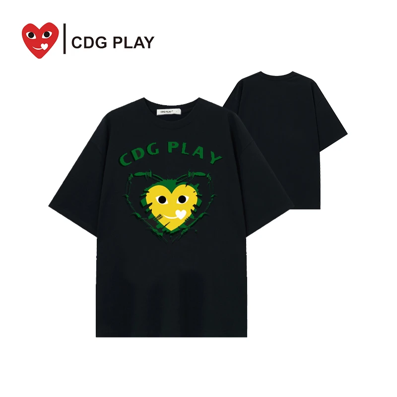 CDG PLAY欧若风春装女款爆款2025新款动漫上衣夏季短袖卡通insT恤