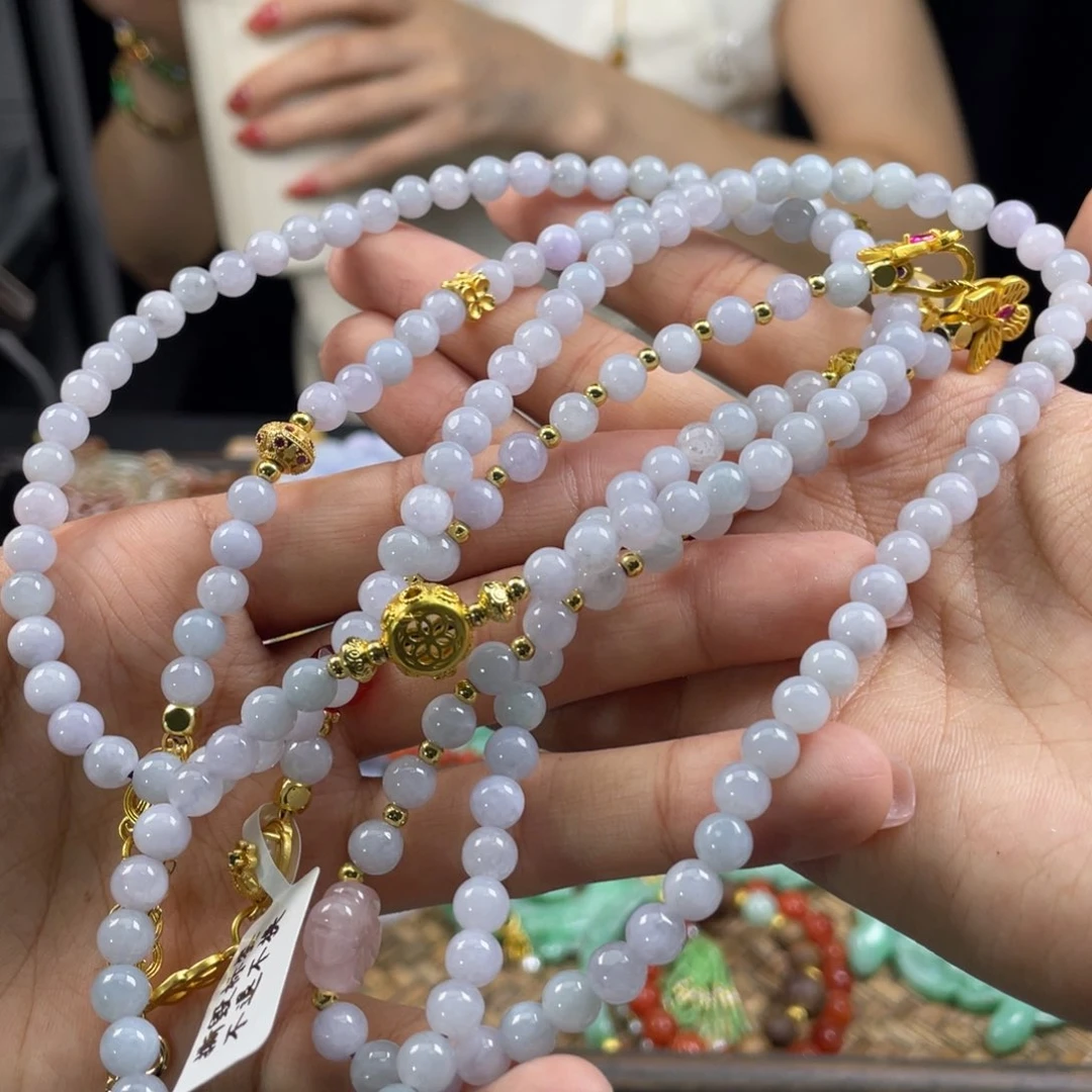 翡翠未镶嵌颈饰代编织