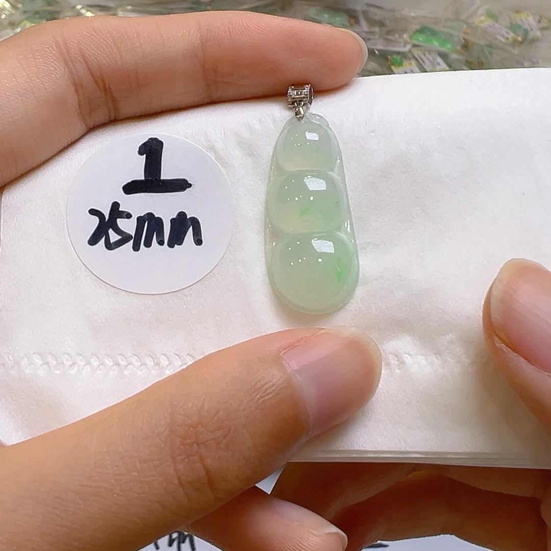 翡翠18K金镶嵌吊坠(不含链)翡翠