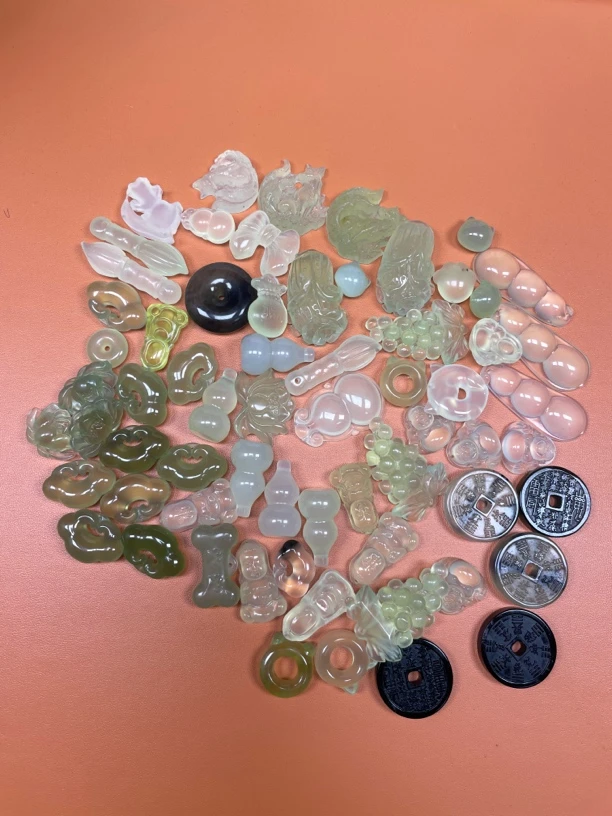 国石岫玉项链吊坠随机发