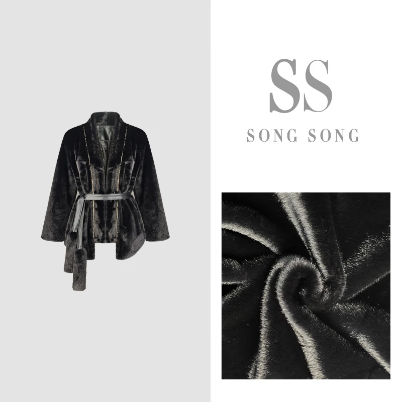 SONG-【雾都晚宴】原创冬款黑色重工时尚气质百搭轻奢设计款外套