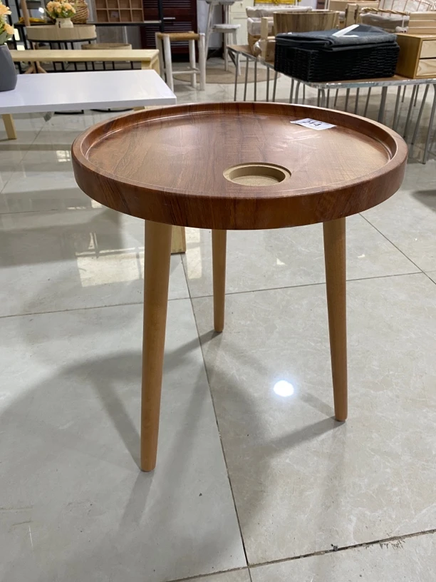 214木制咖啡色边桌