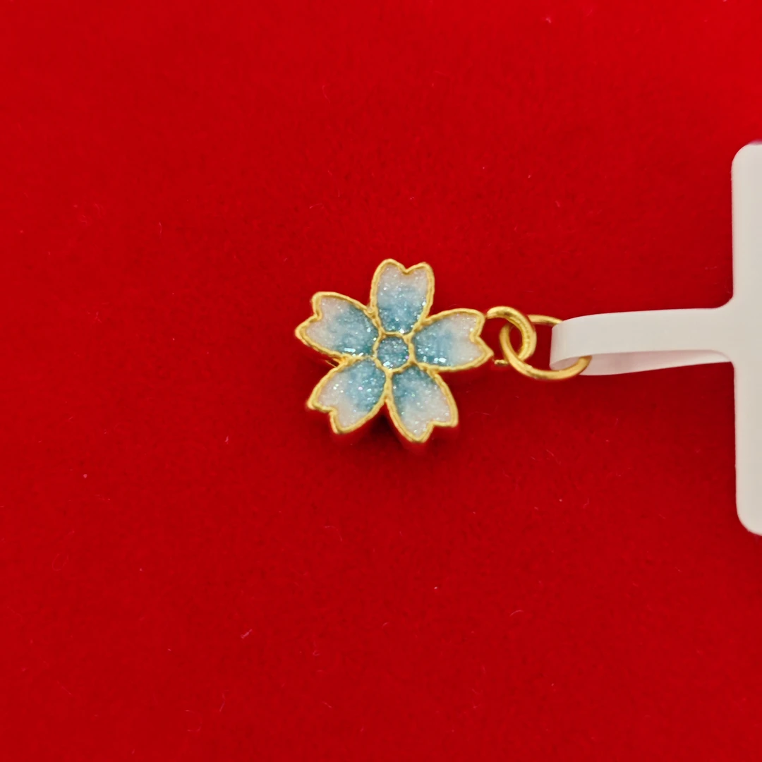 【莹莹专享】足金999饰品 五瓣花吊坠 0.22 GP