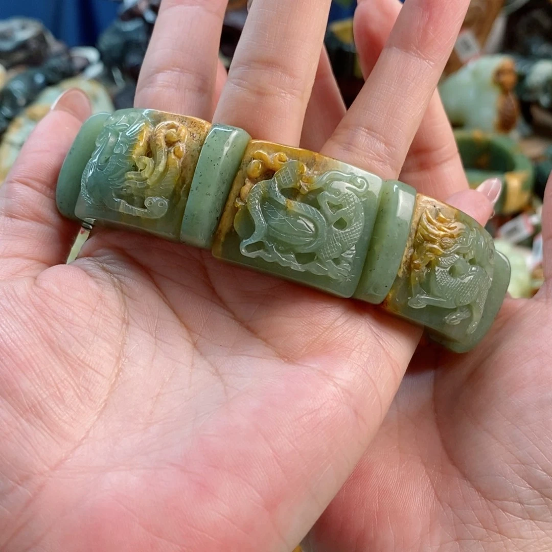 透闪石质玉手牌未镶嵌用****4