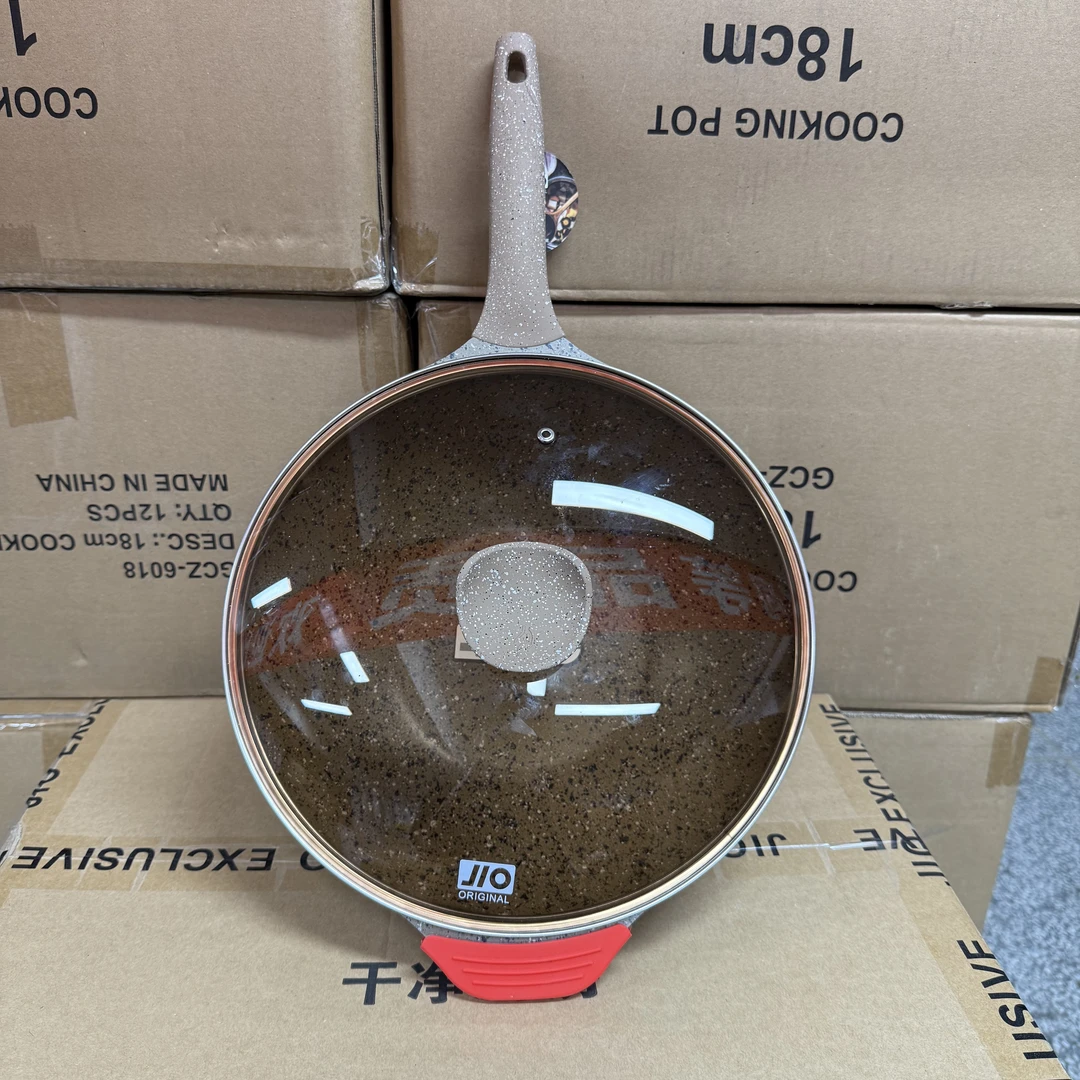 JIO 30cm 炒锅铝压铸花岗岩不粘锅
