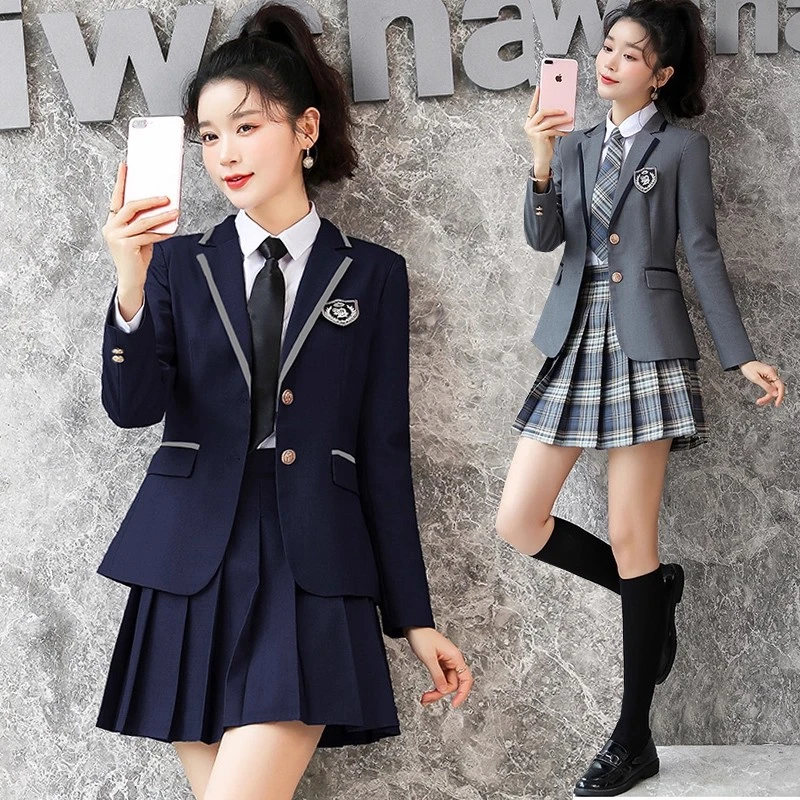 英伦学院风jk制服高中生校服班服幼师园服面试正装演讲西装套装女