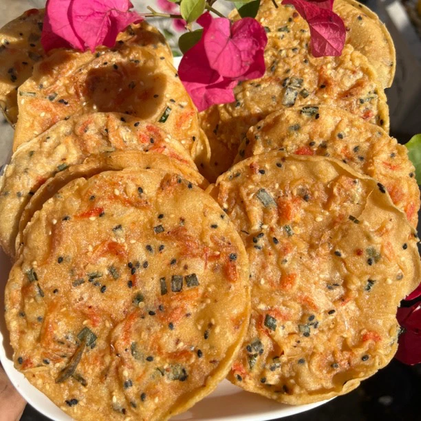 （孟口）江西赣南手工美食薄款月亮巴花生巴微辣净重400克一盒