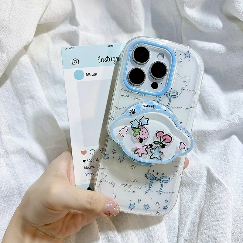 卡通星星狗磁吸手机壳适用iPhone16配件14苹果15手机壳苹果13新款