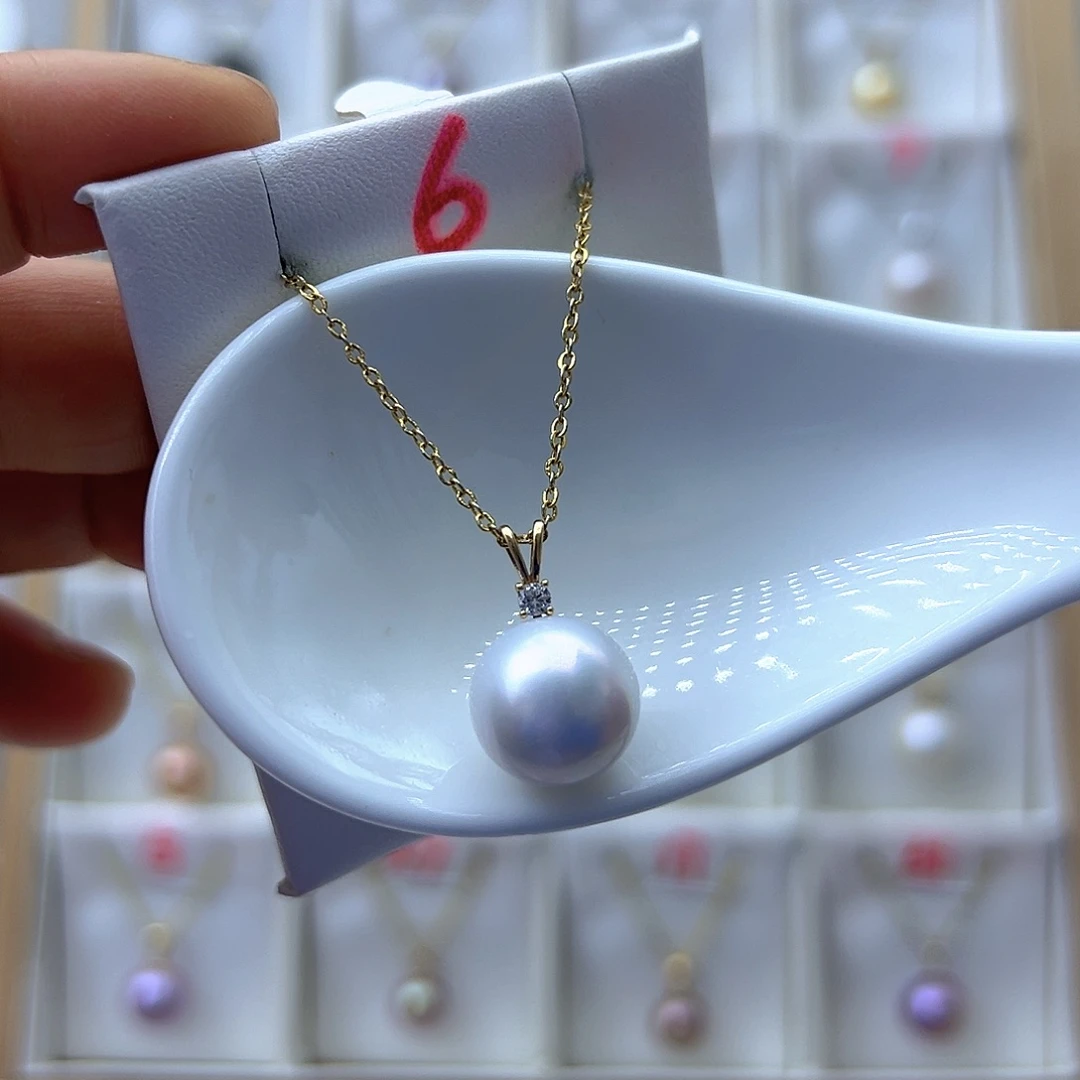 18K金镶嵌吊坠(不含链)淡水珍珠