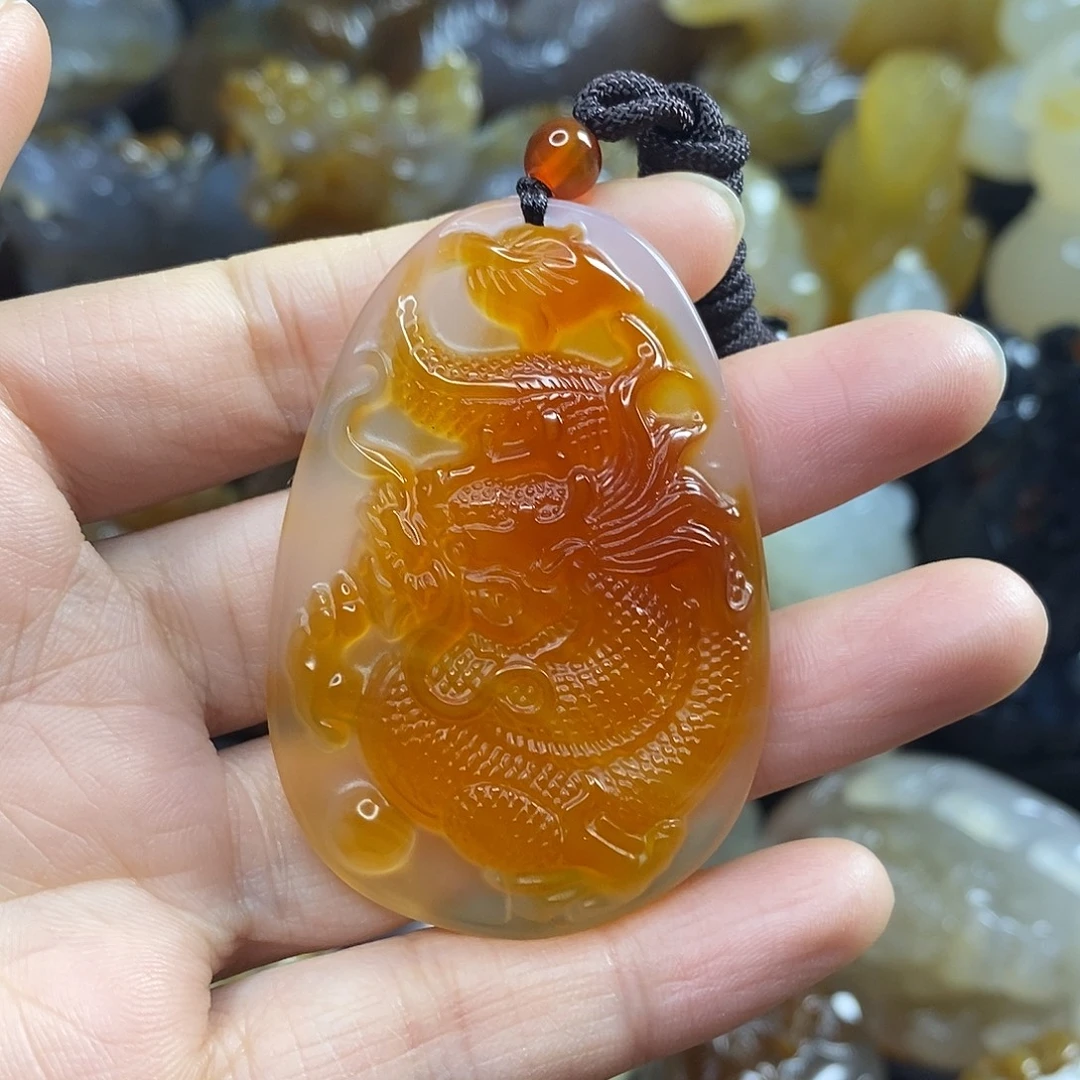 玛瑙/玉髓未镶嵌吊坠